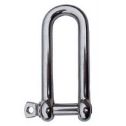 D Shackle, long x2 Stainless Steel, Diameter 4.5 Length 52mm 